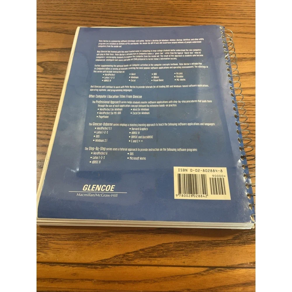 Introduction to Computers by Peter Norton 1995 Book with Diskette 1st Edition